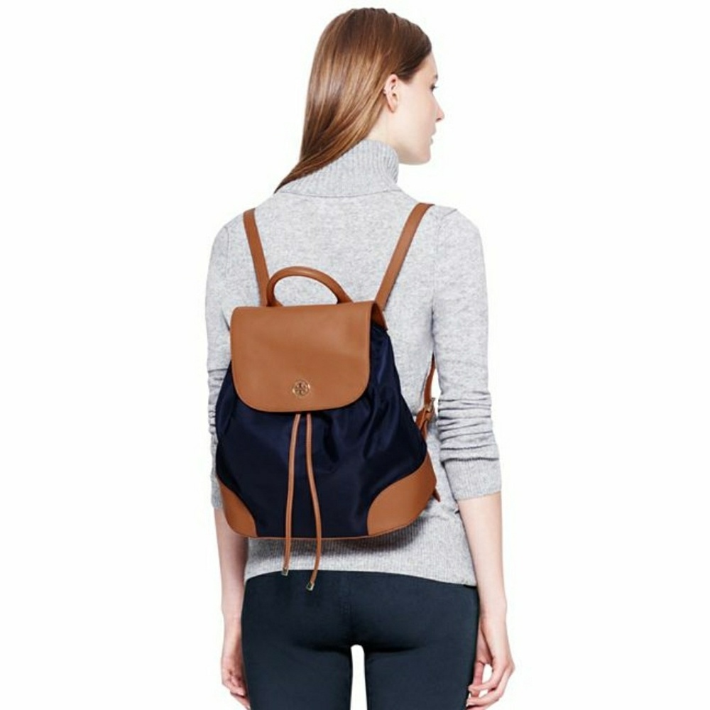 Rare TORY BURCH Robinson Saffiano Nylon Backpack